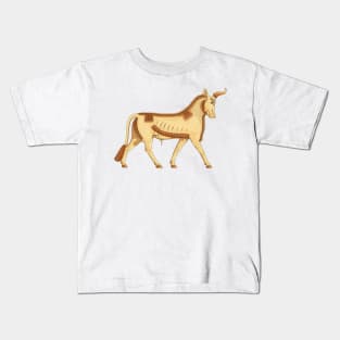 Gold Bull of Ishtar gate Kids T-Shirt